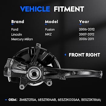 Amazon.com: Front Right Side Steering Knuckle & Wheel